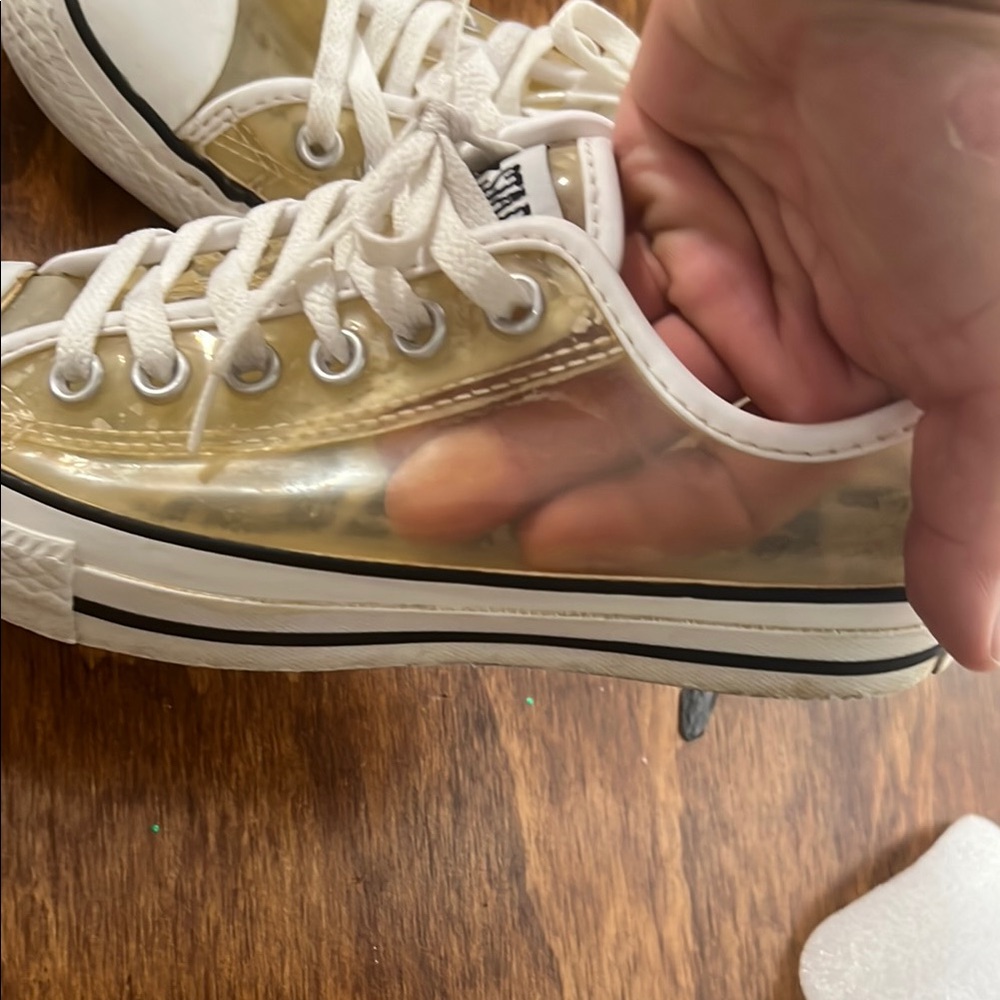 Women's Gold Sneakers - Picture 7 of 10